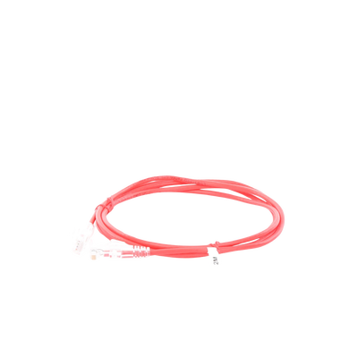 Cable de Parcheo Slim UTP Cat6A - 2 Metros (6.56 Pies) Rojo, Diámetro Reducido (28 AWG)
