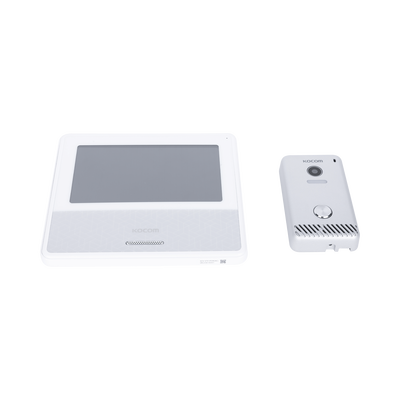 KIT DE VIDEOPORTERO IP COLOR BLANCO / Apertura con app / Súper elegante / Monitor WIFI /  Alimentación 110vca