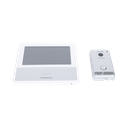 KIT DE VIDEOPORTERO IP COLOR BLANCO / Apertura con app / Súper elegante / Monitor WIFI /  Alimentación 110vca