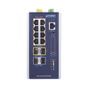 Switch Industrial Administrable Capa 3, Con 8 Puertos PoE Gigabit 802.3bt, 2 Puertos SFP de 1 G / 2.5 G, 2 Puertos SFP 10 G