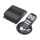 Sirena Vehicular de 100W de Potencia, Con Controlador Unimando Para Control de Tonos, 4 Salidas Auxiliares y Microfono
