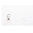 Conector N Hembra, para Montaje Frontal en Panel, Doble D Plano, Plata/ Oro/ Teflón.