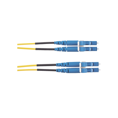 Jumper de Fibra Optica Monomodo 9/125 OS2, LC-LC Duplex, LSZH, Color Amarillo, 10 Metros (32.81 Pies)