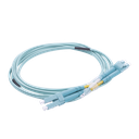 Jumper de Fibra Óptica Multimodo OM4 50/125 LC-LC OFNR (Riser), 2.0 mm, Dúplex, Aqua, 2 Metros (6.56 Pies)