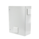 Gabinete Ventilado de Acero IP55 Uso en Exterior (500 x 700 x 250 mm) con Placa Trasera Interior Metálica y Compuerta Inferior Atornillable. Incluye Ventilador, Ventilas, filtros, Chapas y Llave T.