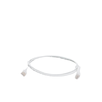 Mini Patch Cord Cat6 Ultra Slim 1 Metro (3.28 Pies) Blanco ? Ahorra Espacio sin Organizadores, con Bota Flexible