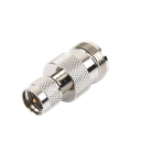 Adaptador en Línea, de Conector Mini-UHF Macho a N Hembra, Níquel/ Oro/ Teflón.