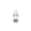 Adaptador en Línea, de Conector Mini UHF Macho a BNC Hembra, Níquel/ Oro/ Teflón.