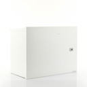 Gabinete de Acero Galvanizado, para Instalación de 1 Batería PL110D12, (550 x 420 x 290 mm)  Instalación en piso o poste, accesorios (No incluidos)