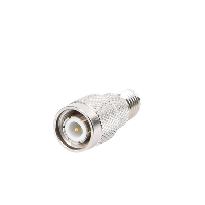 Adaptador en Línea de Conector Mini-UHF Hembra a TNC Macho, Níquel/ Oro/ Teflón.