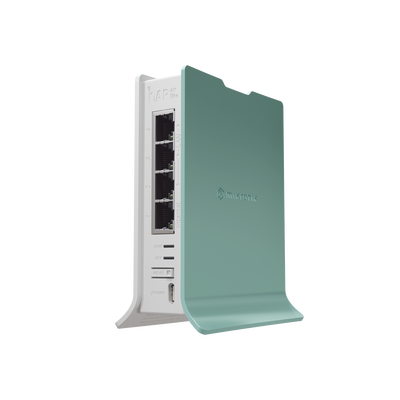 (hAP ax lite) Router WiFi 2.4 Gen6 802.11b/g/n/ax 160mW de potencia, 4 puertos Gigabit