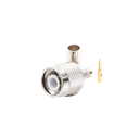 Conector TNC Macho de Anillo Plegable para Cables RG-58/U, RG-142/U, LMR-195, Níquel/ Oro/ Teflón.