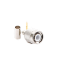 Conector TNC Macho de Anillo Plegable para Cables RG-58/U, RG-142/U, LMR-195, Níquel/ Oro/ Teflón.