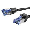 Cable Ethernet Cat8 CLASS F/FTP Redondo con Malla de Nylon 2 Metros (6.56 Pies)