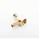 Conector MCX Macho en Ángulo Recto de Anillo Plegable para Cable RG-174/U, 8216, Oro/ Oro/ Teflón.