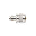 Adaptador en Línea de Conector TNC Hembra a UHF Macho (PL-259), Níquel/ Oro/ Teflón.