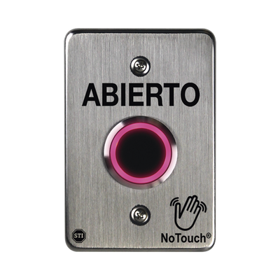 Interruptor IR NoTouch® de Acero Inoxidable, De un solo grupo, ABIERTO