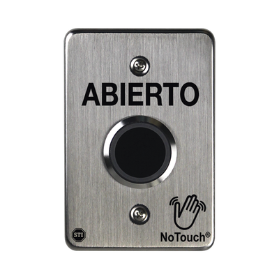 Interruptor IR NoTouch® de Acero Inoxidable, De un solo grupo, ABIERTO