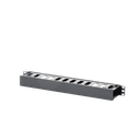 Organizador de Cables Horizontal de 1U para Rack de 19", Fabricado en Polímero Resistente a Deformaciones y Rayones