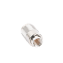Conector UHF Macho (PL-259) para cables LP-400, RG-8/U, RG-8U-SYS, 8237, 8267, 8268, 9913, CTN-400, 7810, 8214, 7810A, RFLASH-1113, LMR-400, Plata (Concha-Níquel)/ Plata/ D.A.P. (Fibra Sintética)