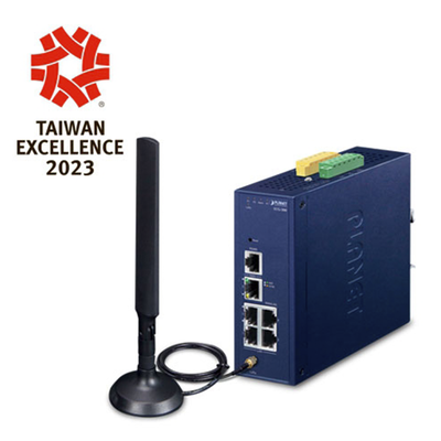 (LoRa) Gateway Industrial LoRaWAN con 5 puertos 10/100/1000T, Banda de 902 a 928 MHz,  Con 2 Entradas y Salidas Digitales