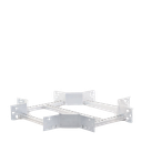 Derivación "X" Horizontal de Aluminio Perfil Z / Peralte 3 1/4" / Ancho 12"/ Radio 8" / Incluye Tornillería (CHXHEZ314R8X12AK)