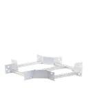 Derivación "X" Horizontal de Aluminio Perfil Z / Peralte 3 1/4" / Ancho 12"/ Radio 8" / Incluye Tornillería (CHXHEZ314R8X12AK)