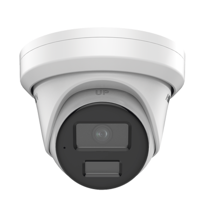 Turret IP 6 Megapixel  / Lente 2.8 mm / 40 mts IR / Exterior IP67 / Micrófono Integrado / DARKFHGITER / PoE / Alarmas y Audio I/O / ONVIF / Micro SD / 4 Analíticos: AcuSense, Deteccion Facial, Conteo de Personas por Cruce y Zona