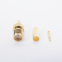 Conector SMA Hembra Inverso de anillo plegable para cable RG-174/U, BELDEN 8216.