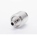 Conector UHF Macho (PL-259) de Anillo Plegable para Cable Coaxial RG-8/X, 9258, LMR-240,  Níquel/ Plata/ Baquelita.