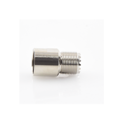 Conector UHF Hembra (SO-239) para Cables RG-8/U (8237), RG-213/U (8267), RG-214 (8268), Niquel/ Plata/  Teflón.