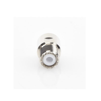 Conector UHF Hembra (SO-239) para Cables RG-8/U (8237), RG-213/U (8267), RG-214 (8268), Niquel/ Plata/  Teflón.