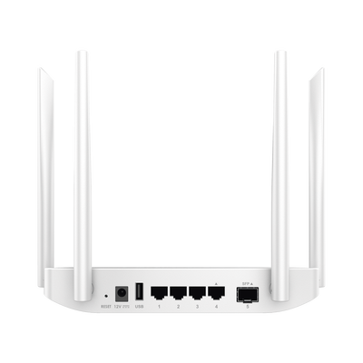 Router Inalámbrico Wi-Fi 5 802.11ac 1.27 Gbps, doble banda, MU-MIMO 2x2:2, Multi WAN con puerto SFP, servidor VPN con administración desde la nube gratuita o stand-alone.