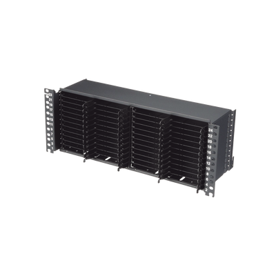 Panel de Distribución de Fibra Óptica, Acepta 12 Cassettes HD Flex y 144 Fibras por UR, 4 UR