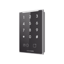 Lector de Tarjetas PROX EM y de Códigos QR / Teclado para Contraseña / Compatible con Controladores DSK2600 Series Hikvision / Comunicación RS485 y WIEGAND / IP65
