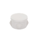 Caja Derivación-Conexión de Plástico Circular con 4 Glándulas de Goma (70 diámetro X 48 alto mm). Para Instalaciones Comerciales,  Residenciales e Industriales. Cerrado a Presión.