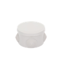 Caja Derivación-Conexión de Plástico Circular con 4 Glándulas de Goma (70 diámetro X 48 alto mm). Para Instalaciones Comerciales,  Residenciales e Industriales. Cerrado a Presión.