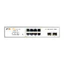 Switch Administrable PoE  / 8 puertos PoE af/at Gigabit /  2 x SFP Gigabit / Administración Cloud Gratuita / Presupuesto 120 W