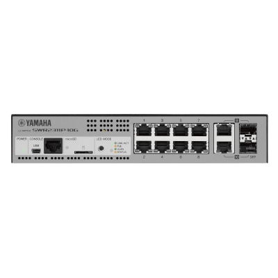 SWITCH DE RED L2 INTELIGENTE CON 10 PUERTOS POE AT 30W P/ DANTE