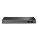 Switch de Fibra Óptica L2+ Omada / 24 puertos SFP 1GE / 4 Puertos Combinados SFP+/RJ45 Gigabit / 2 Puertos Consola RJ45|micro-SUB / Administración Centralizada Omada o Stand-Alone / Compatile con IPv6 /  Multicast IGMP