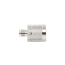 Adaptador en Línea, de Conector Mini UHF Hembra a N Macho, Níquel/ Oro/ Teflón.
