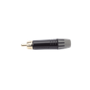 Conector Macho RCA | Carcasa Enchapada en Negro | Contacto Enchapado en Oro | Cable OD 3.5-6.5mm