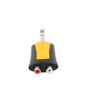 Conector Estéreo |  1/4in - 2 x RCA hembra | Adaptador de Carcasa de Plastico |