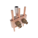 Conector Mecánico para 3 Cables para Calibre 2/0 AWG - 250 KCMIL a Tubería de 3/8"  o  Varilla 5/8" - 3/4".