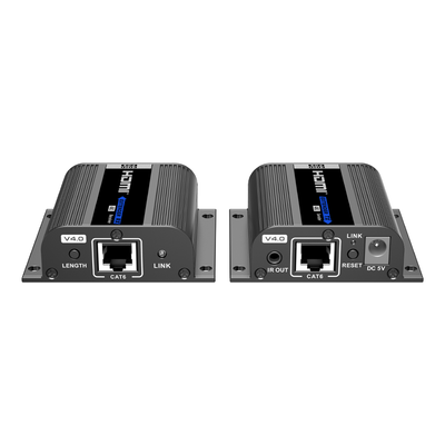Kit Extensor HDMI | Hasta 70m 1080p | 40m 4K@30Hz | Compatible con HDCP | Cable Cat 6 Recomendado | Soporta Múltiples Resoluciones | Soporta PoC | Salida Loop