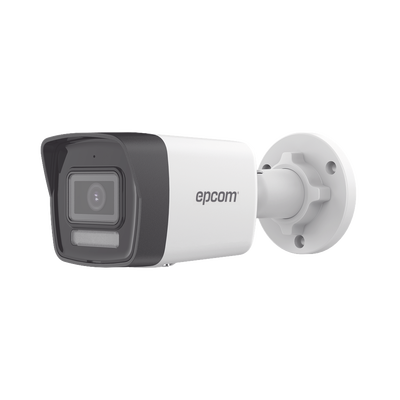 [PROTECCIÓN ACTIVA] Bala IP 4 Megapixel / Lente 2.8 mm / Dual Light (30 mts IR + 20 mts Luz Blanca)  / Audio de Dos Vías /  Luz Intermitente y Alerta de Audio / Micrófono Integrado / ACUSENSE Lite / Exterior IP67 / H.265 / PoE