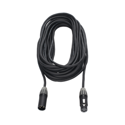 Cable XLR | 3 polos | Conector Hembra-Macho | Serie M | Carcasa Negra | Contactos Dorados | Ideal para Microfonía | Longitud 5m