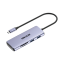 Hub (Adaptador) USB - C / 8 en 1 / 1 Salida HDMI (4K) / 1 Salida USB 2.0 / 3 Salidas USB 3.0 / 1 Salida SD (Memoria SD) / 1 Salida TF (Micro SD) / 1 Entrada USB - C (Carga Rapida / 100 Watts)