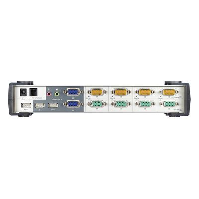 Conmutador KVMP | Doble pantalla | audio | 4 puertos USB VGA |