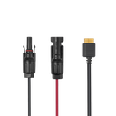 Cable 2.5 m, Negro, Calibre 12 AWG con Terminales MC4 Macho y Hebra para Terminal XT60